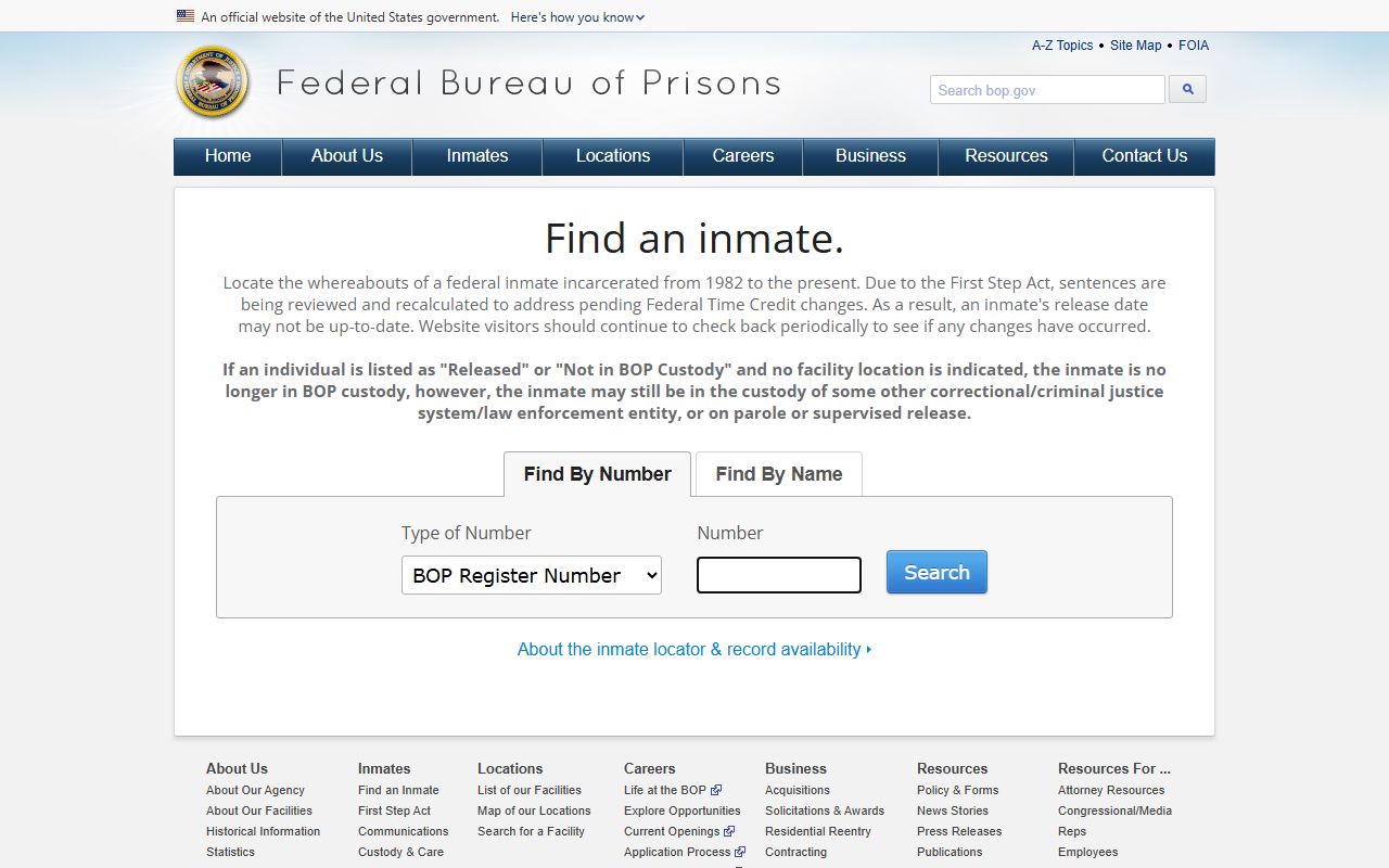 Roseau County jail mugshots federal BOP inmate locator difference